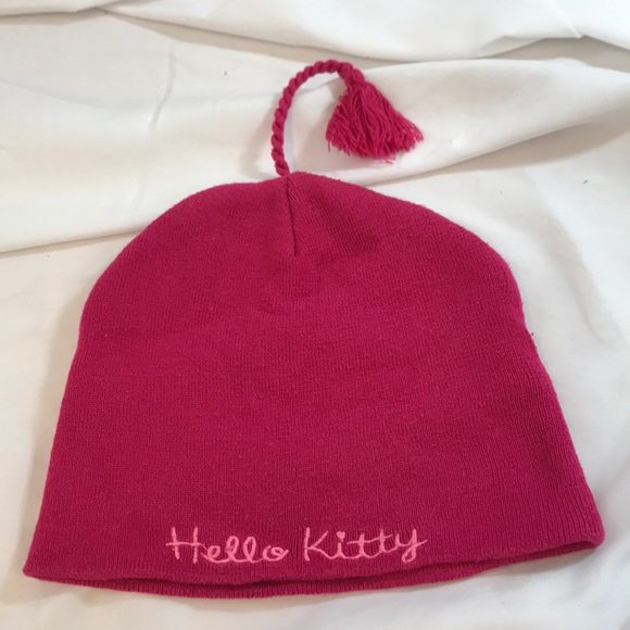 Hello Kitty Pink Hat Beanie With Top Tassel - Picture 2 of 6